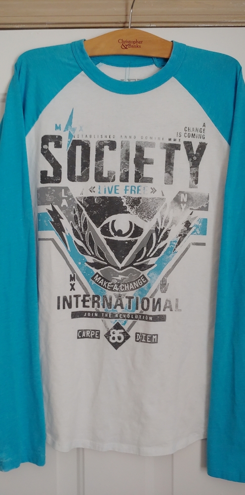 Men's Society Buckle Size Large Long Sleeve Shirt
